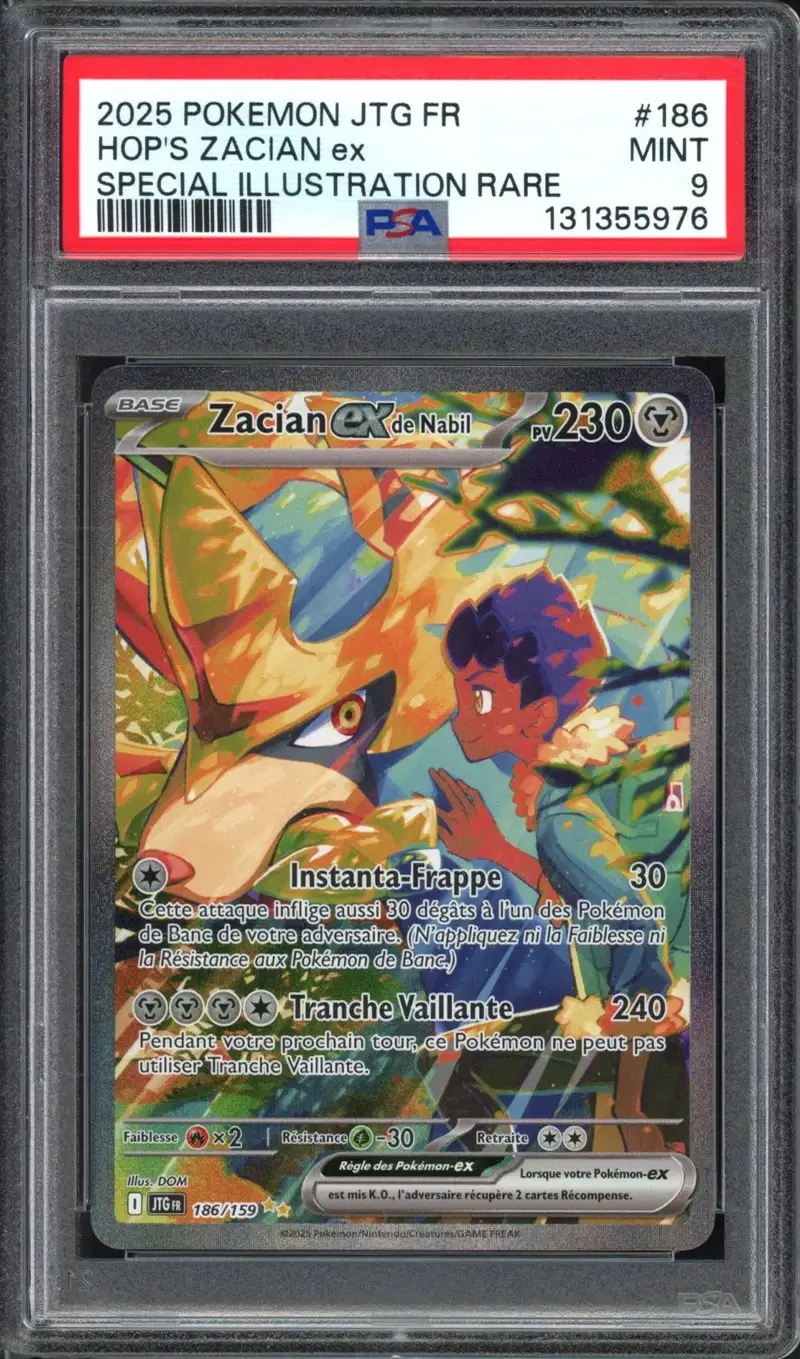 PSA 9 Zacian Ex de Nabil