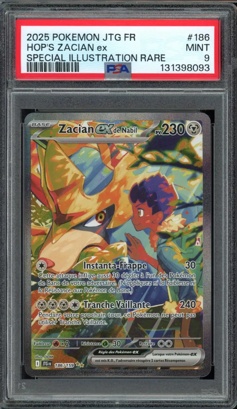 PSA 9 Zacian Ex de Nabil