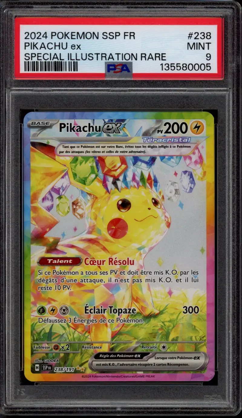 PSA 9 Pikachu Ex