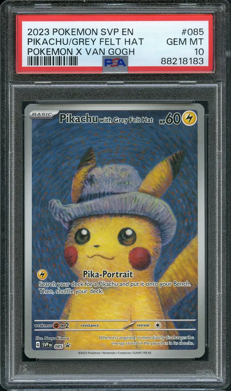PSA 10 Pikachu with Grey Felt Hat