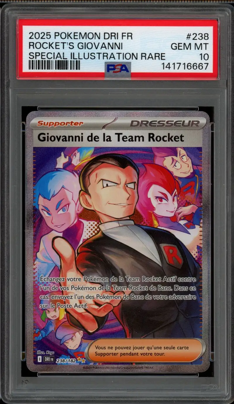 PSA 10 Giovanni de la Team Rocket