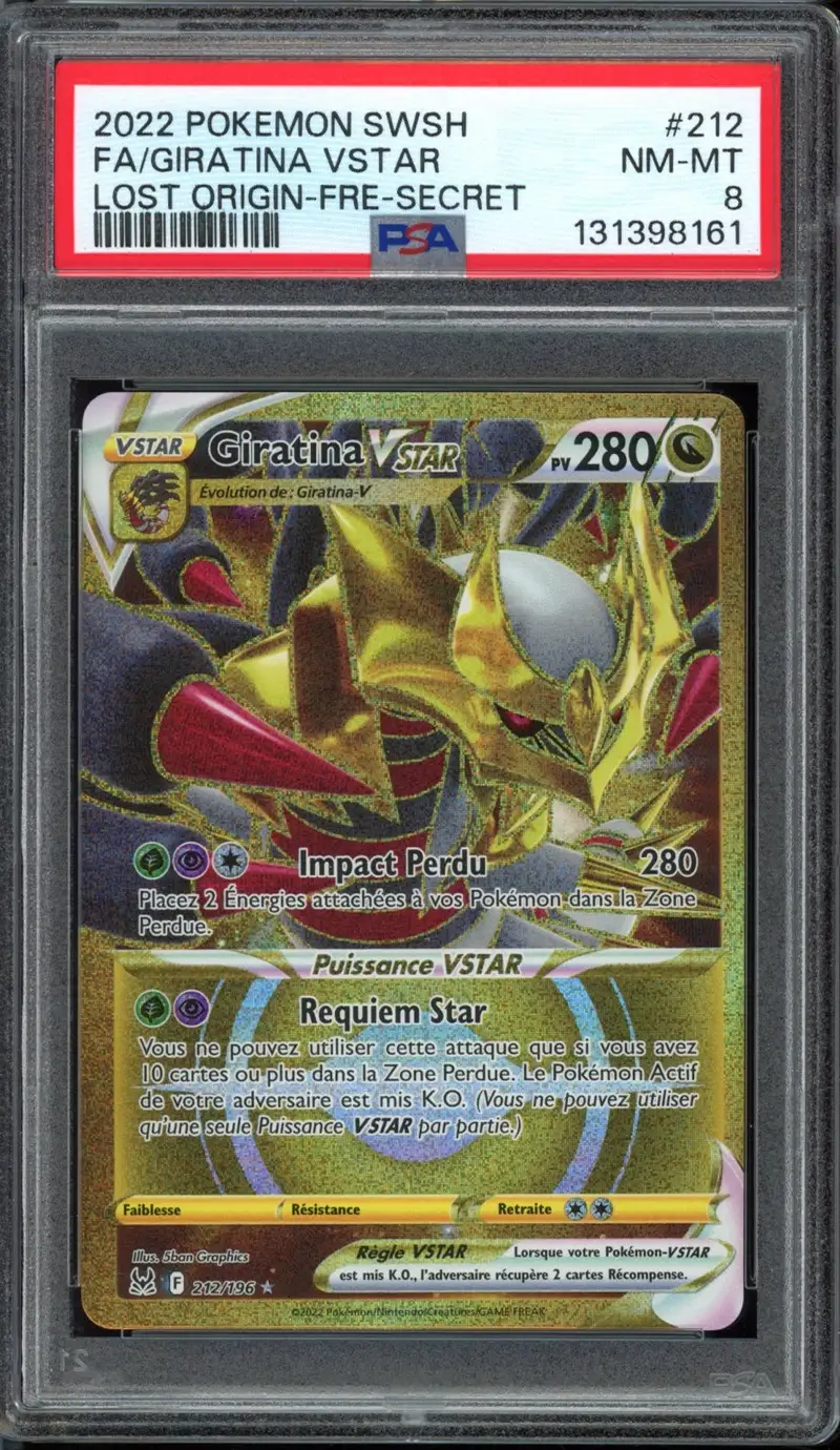 PSA 8 Giratina VStar Gold