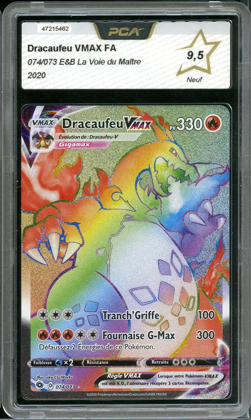 PCA 9.5 Dracaufeu VMax Rainbow