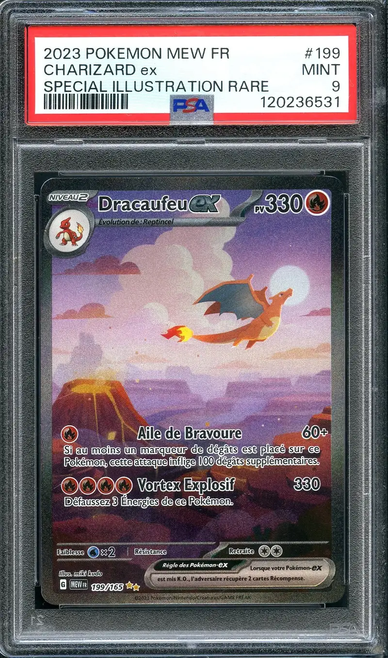 PSA 9 Dracaufeu Ex