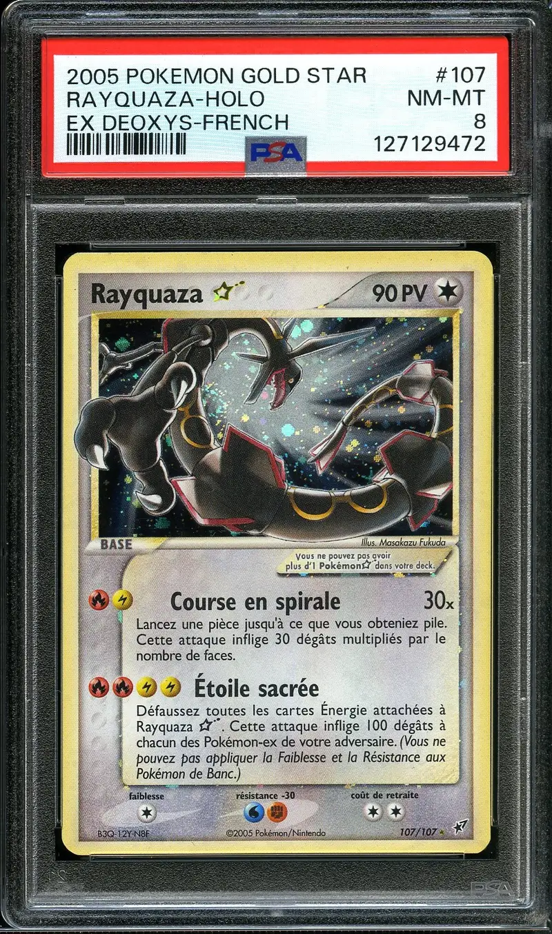 PSA 8 Rayquaza Gold Star