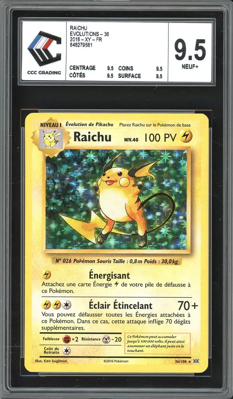 CCC 9.5 Raichu Holo