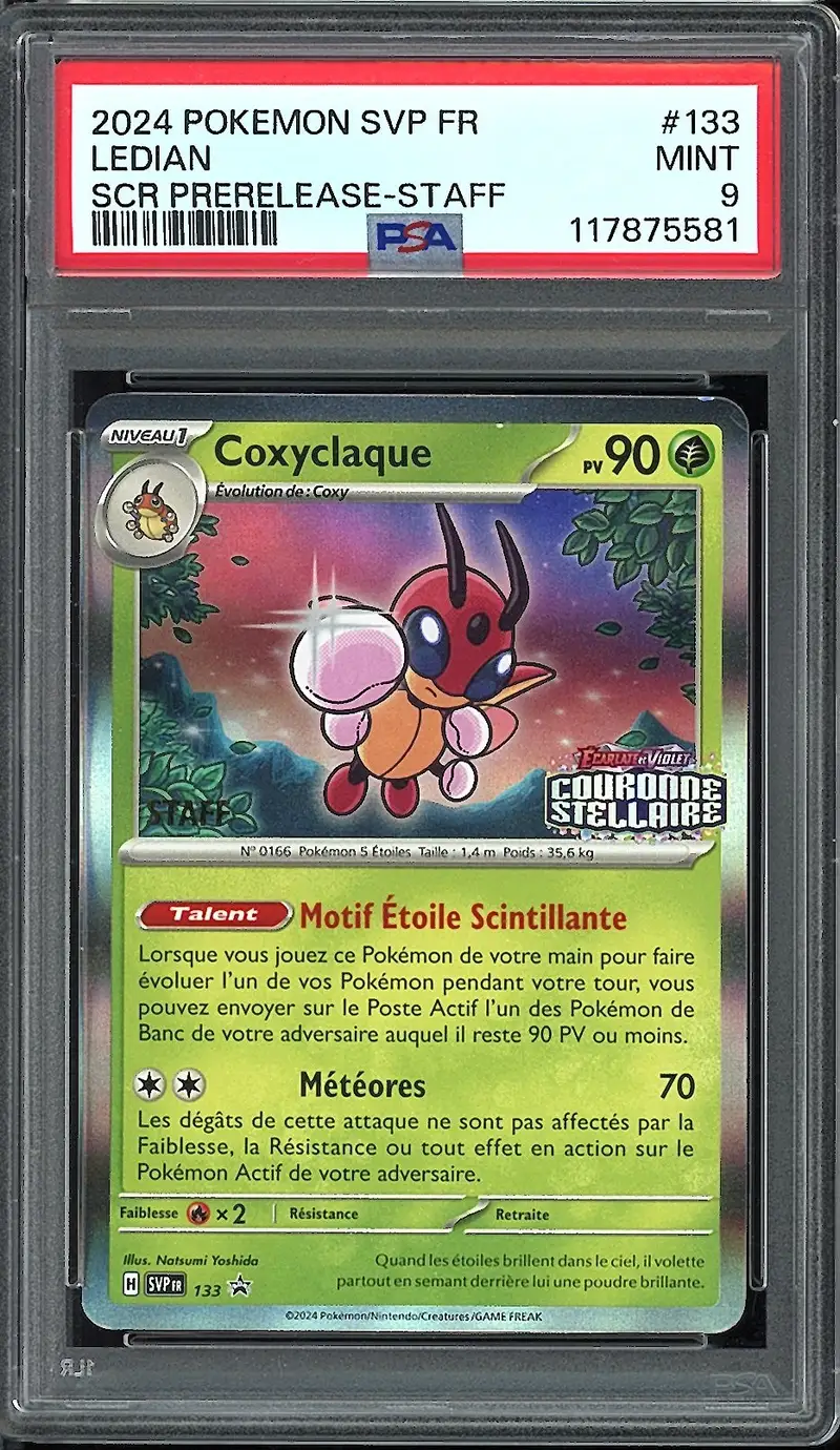PSA 9 Coxyclaque Holo Prerelease Staff