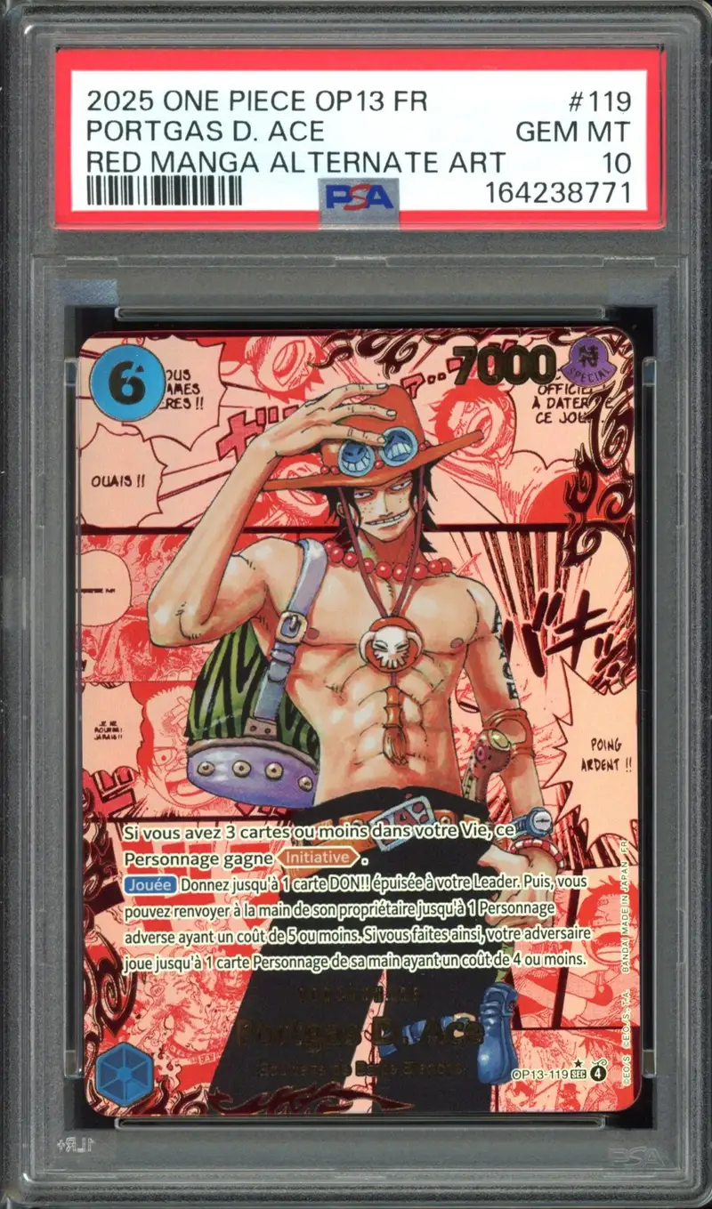 PSA 10 Portgas D. Ace Red Manga