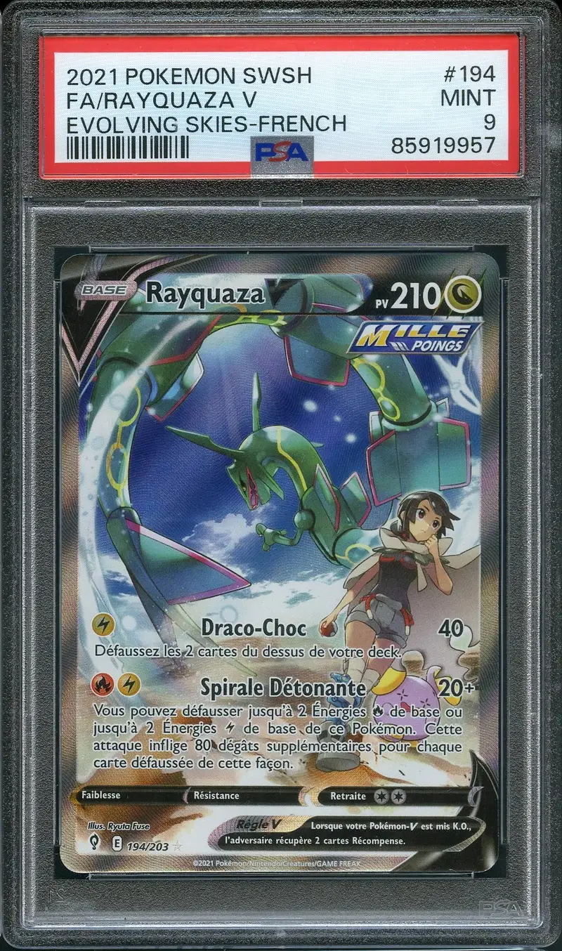 PSA 9 Rayquaza V