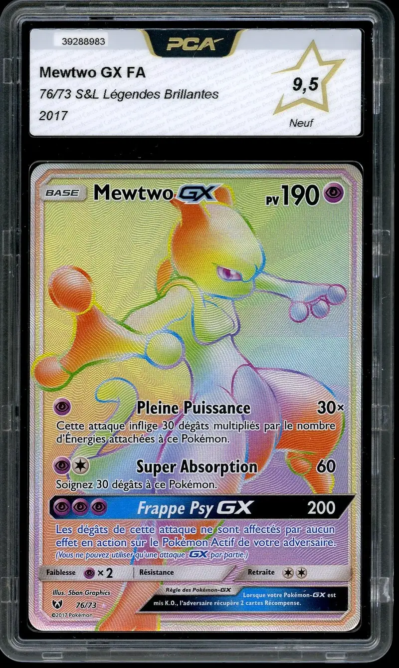 PCA 9.5 Mewtwo Gx Rainbow