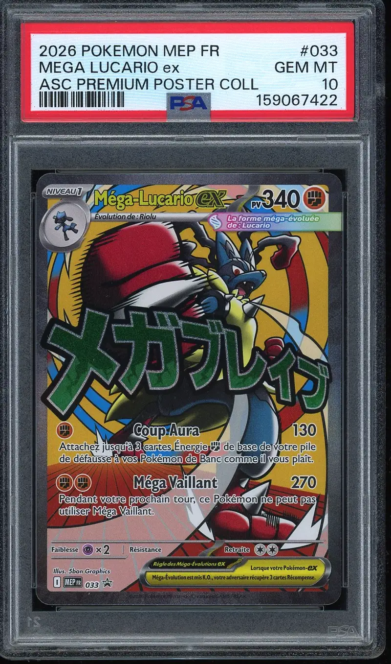 PSA 10 Méga-Lucario Ex