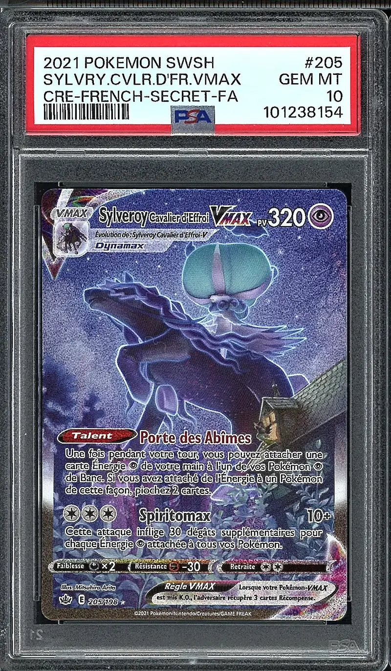 PSA 10 Sylveroy Cavalier d'Effroi VMax