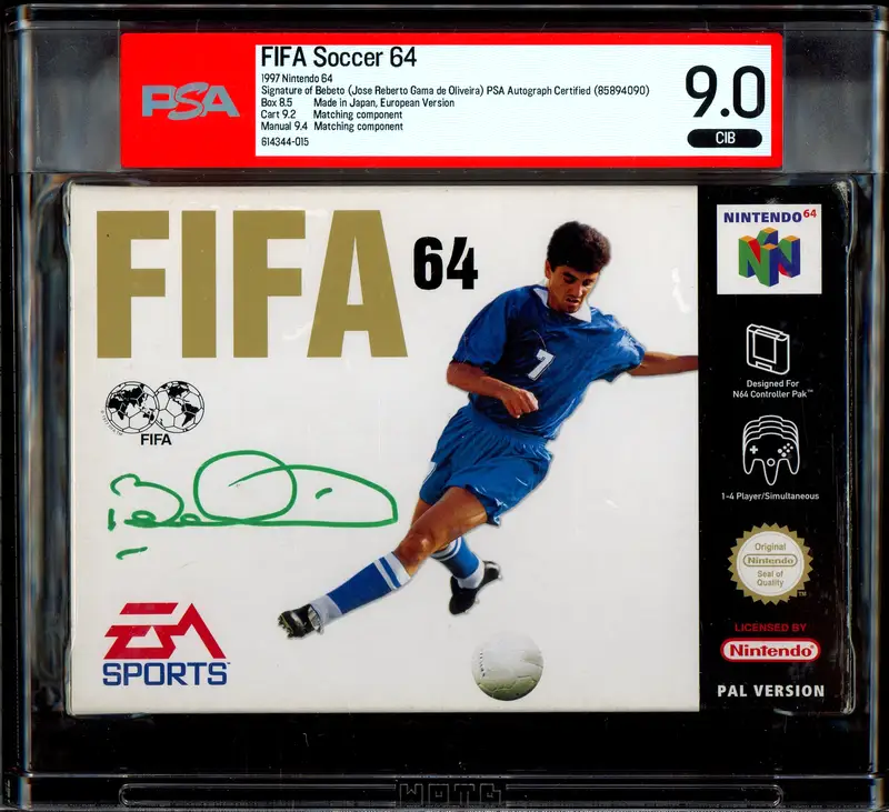 PSA 9.0 Jeu Nintendo 64 Fifa Soccer 64 Signé