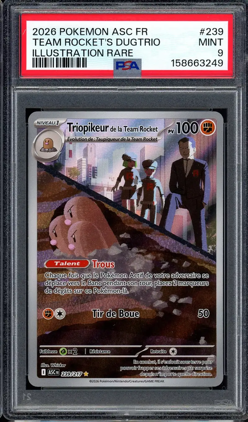 PSA 9 Triopikeur de la Team Rocket