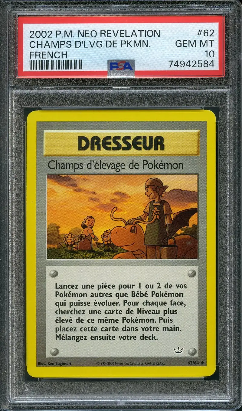 PSA 10 Champs d'élevage de Pokémon