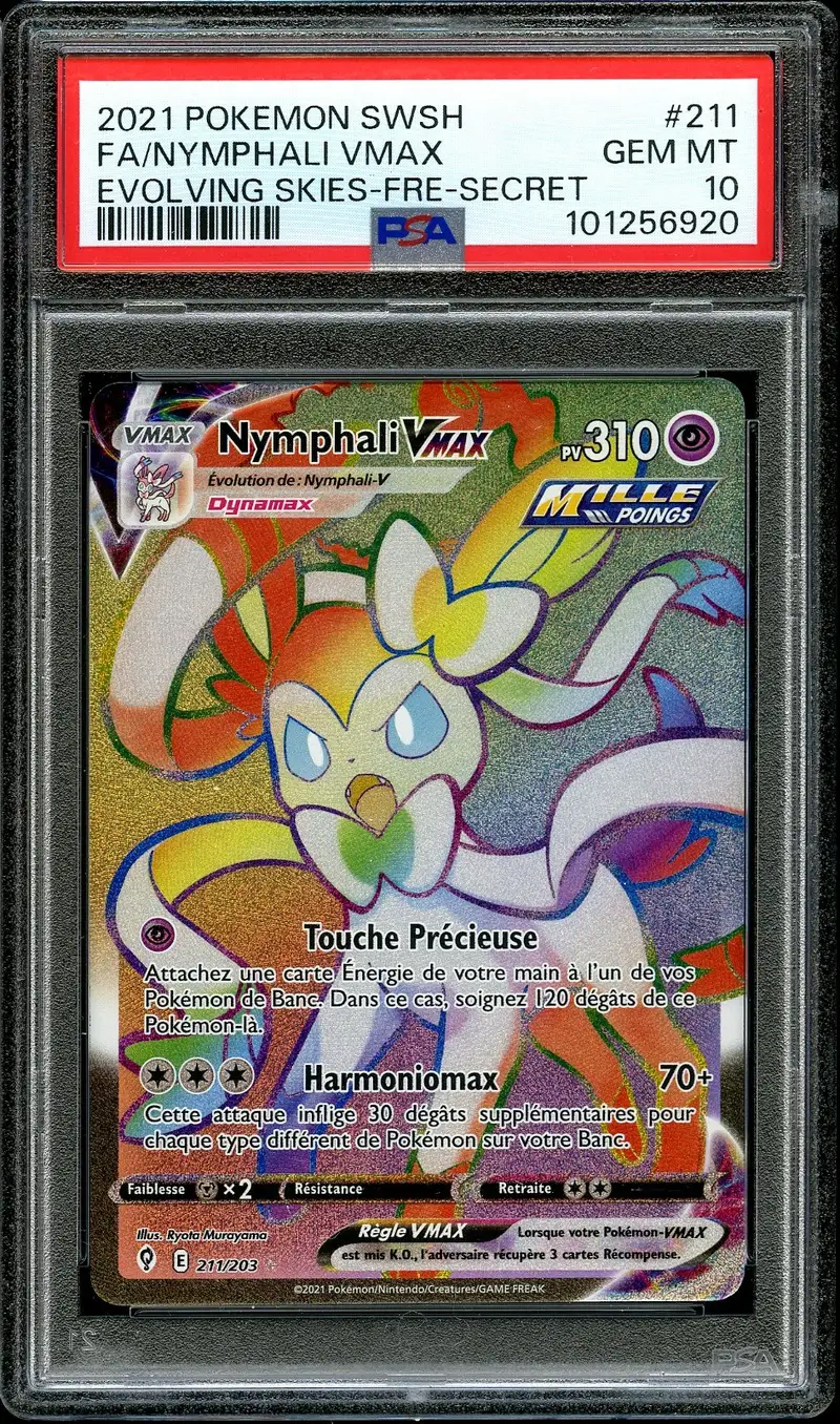 PSA 10 Nymphali VMax Rainbow