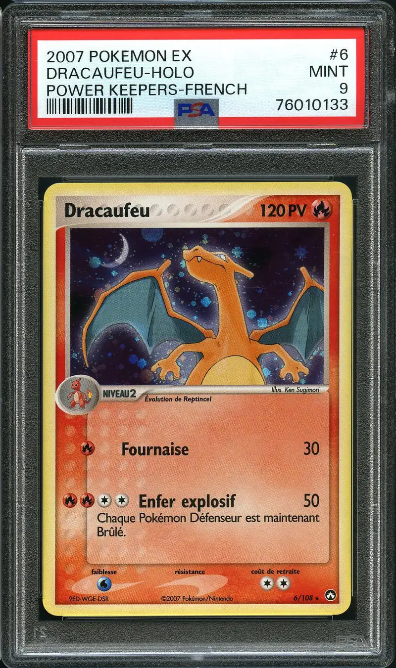 PSA 9 Dracaufeu Holo