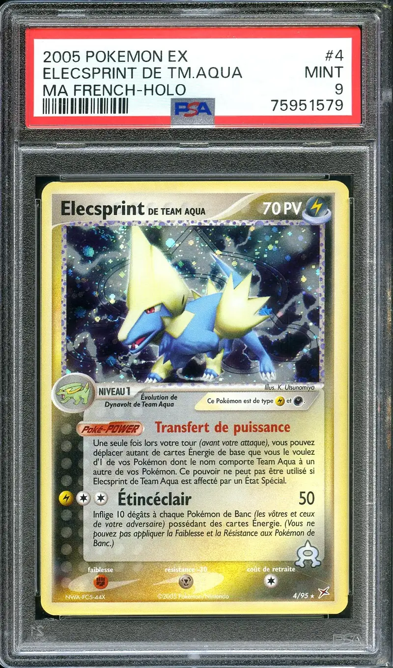 PSA 9 Elecsprint de Team Aqua Holo