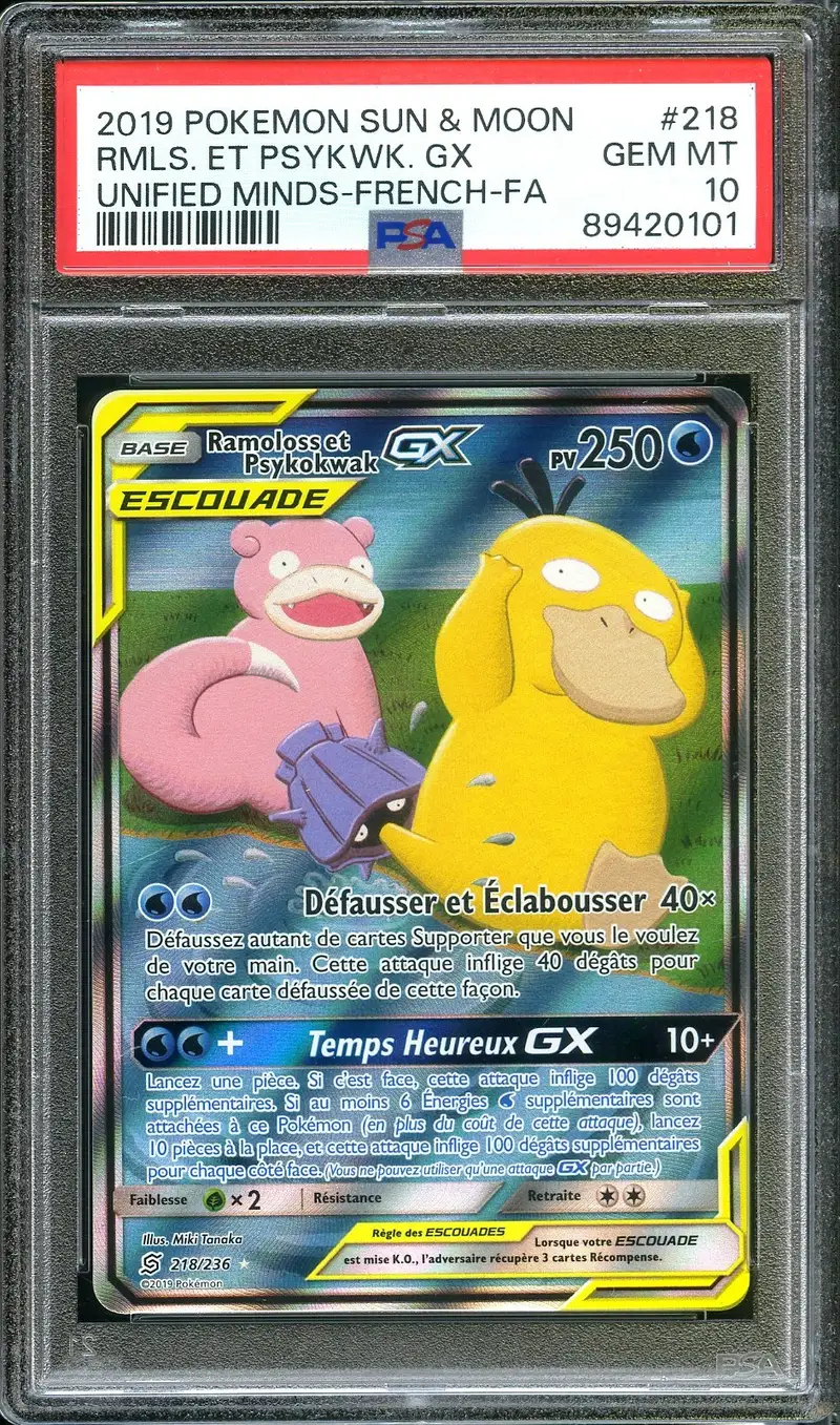 PSA 10 Ramoloss et Psykokwak Gx