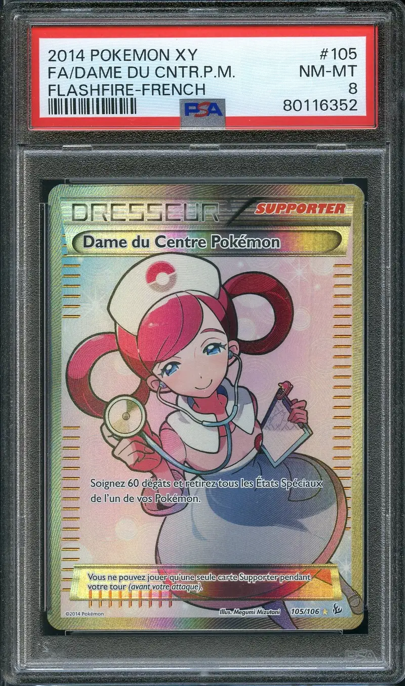 PSA 8 Dame du Centre Pokémon