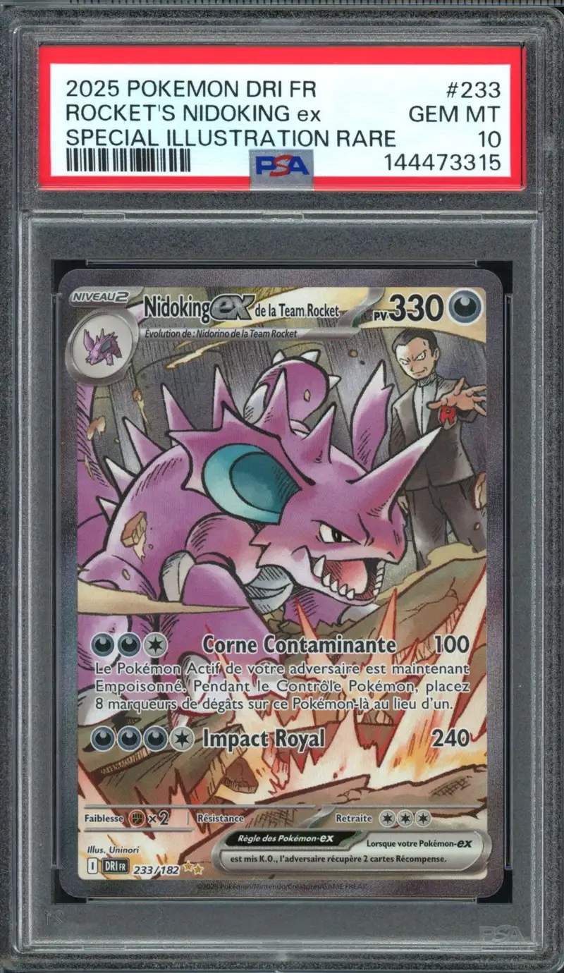 PSA 10 Nidoking Ex de la Team Rocket