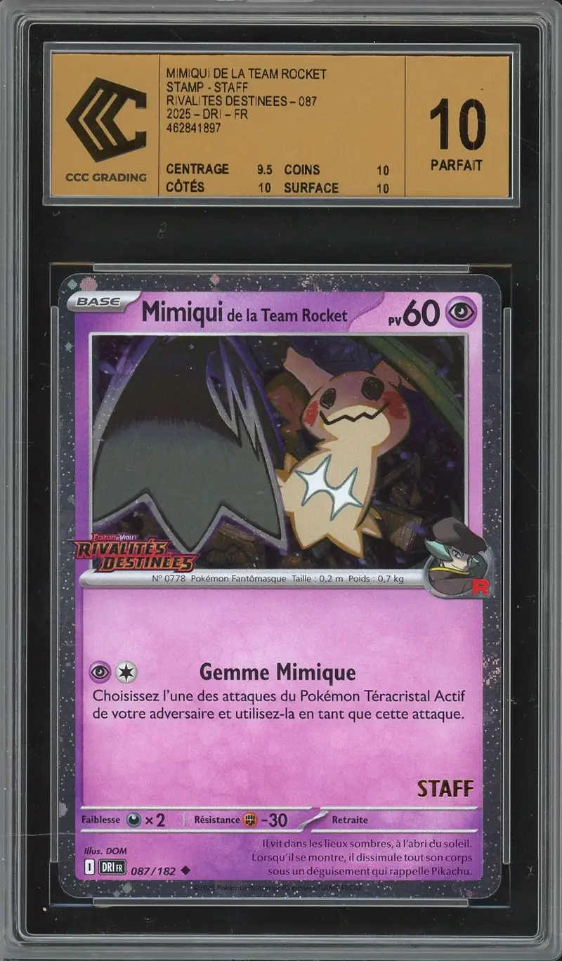 CCC 10 Mimiqui de la Team Rocket Holo Prerelease Staff