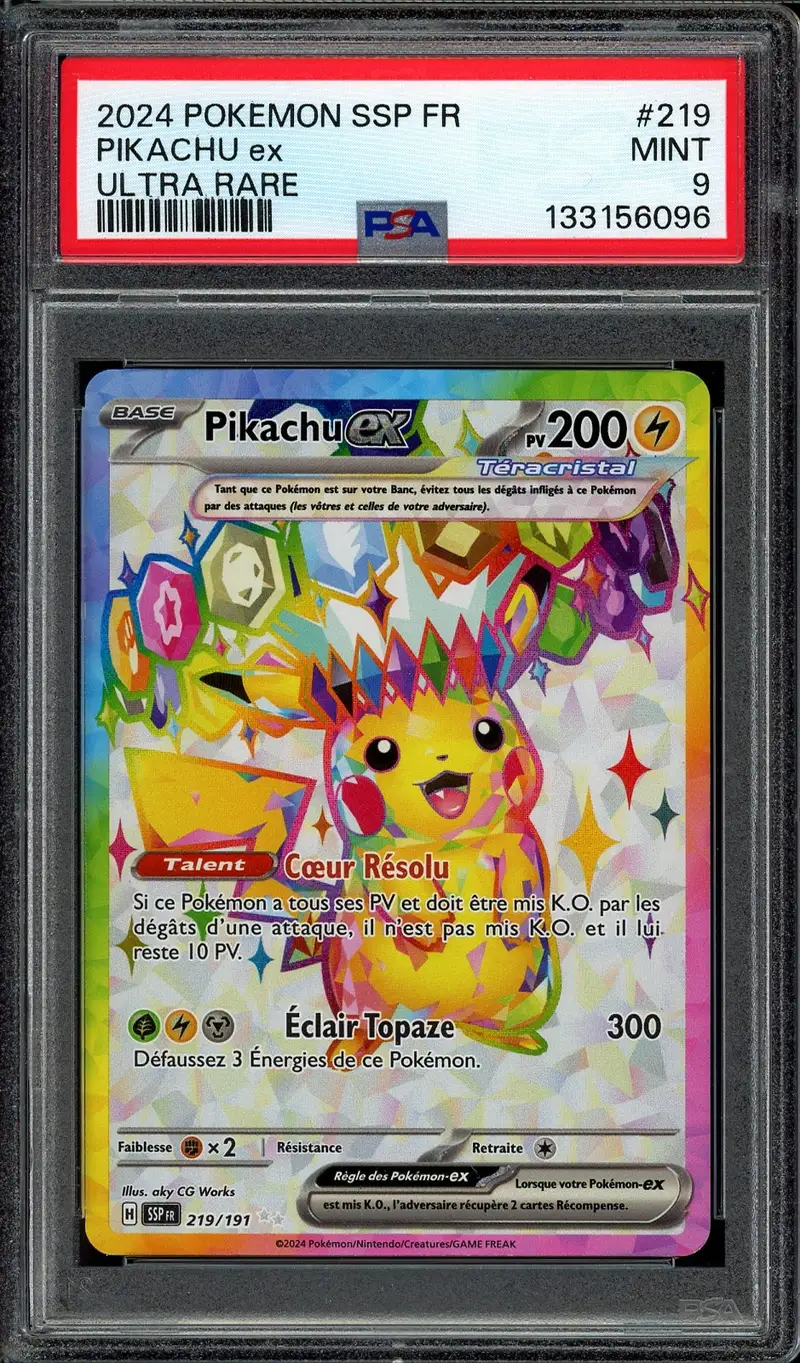PSA 9 Pikachu Ex