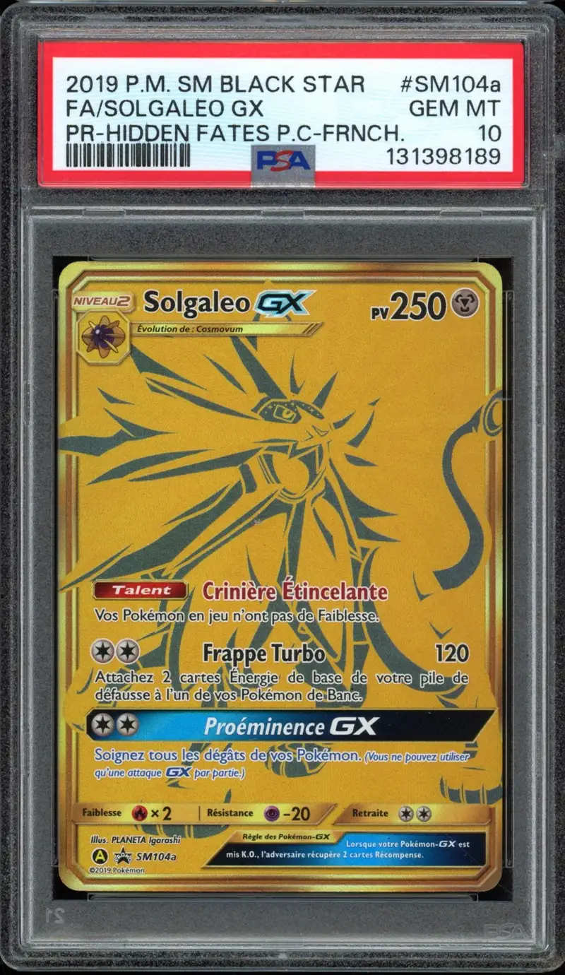 PSA 10 Solgaleo Gx Gold