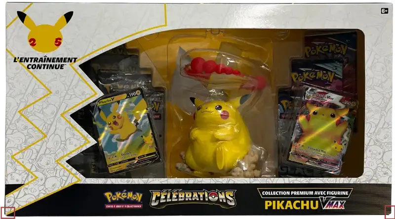 Coffret Célébrations Pikachu VMax avec Figurine