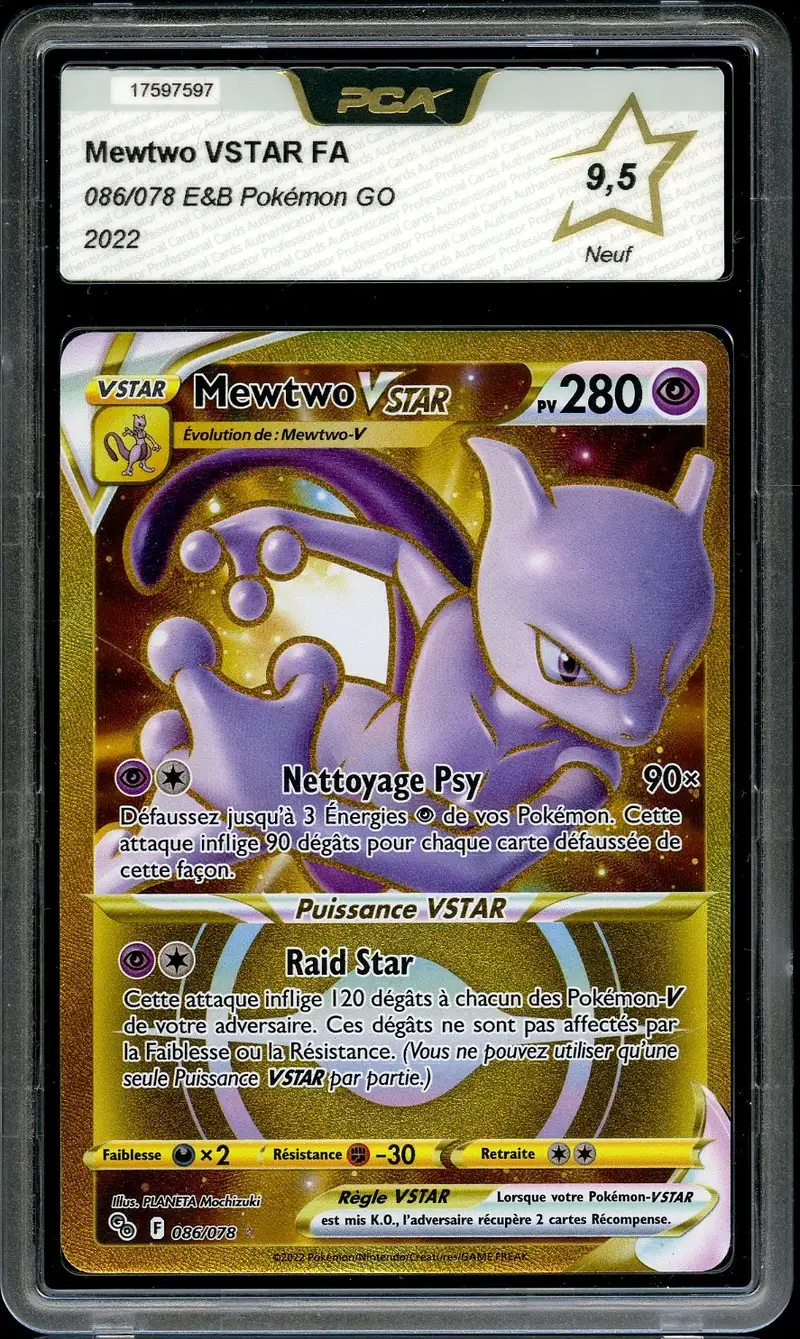 PCA 9.5 Mewtwo VStar Gold