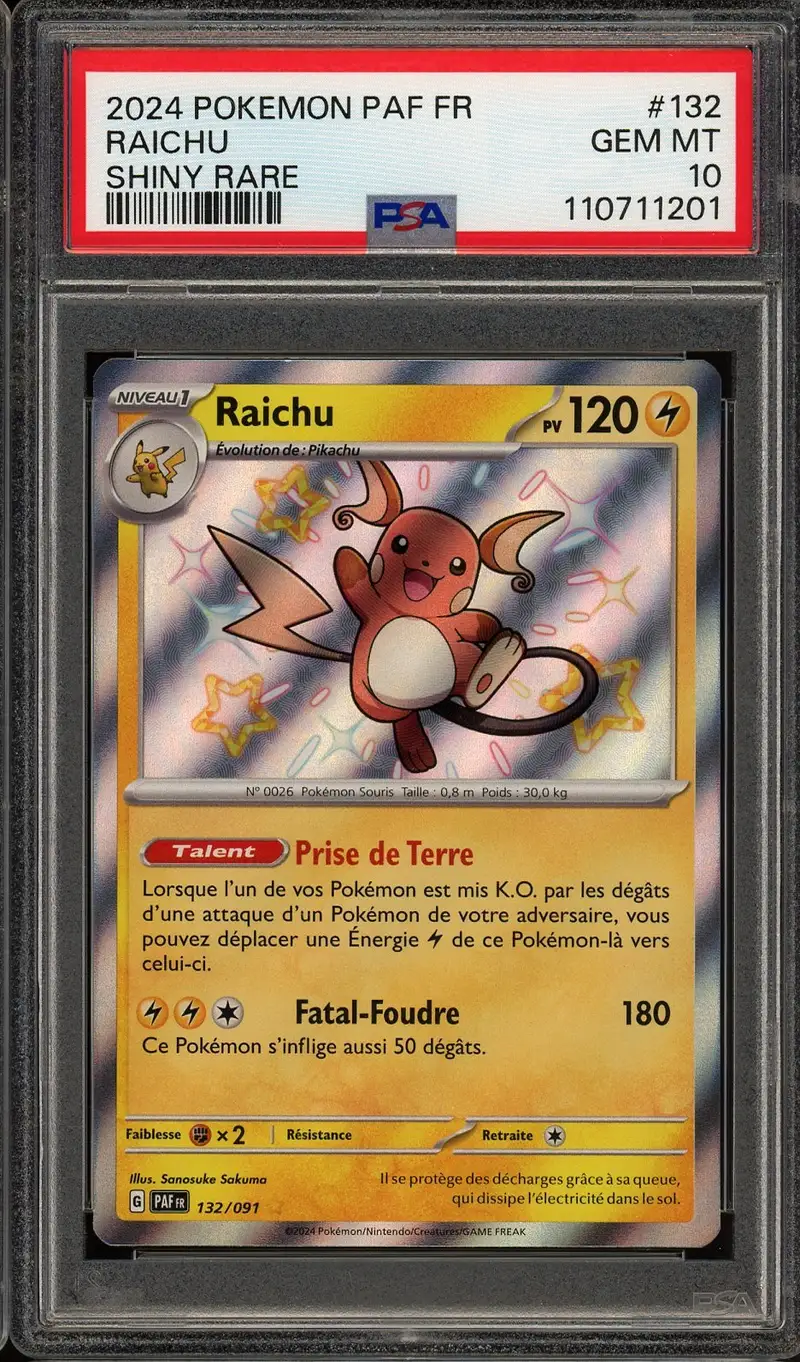 PSA 10 Raichu Shiny