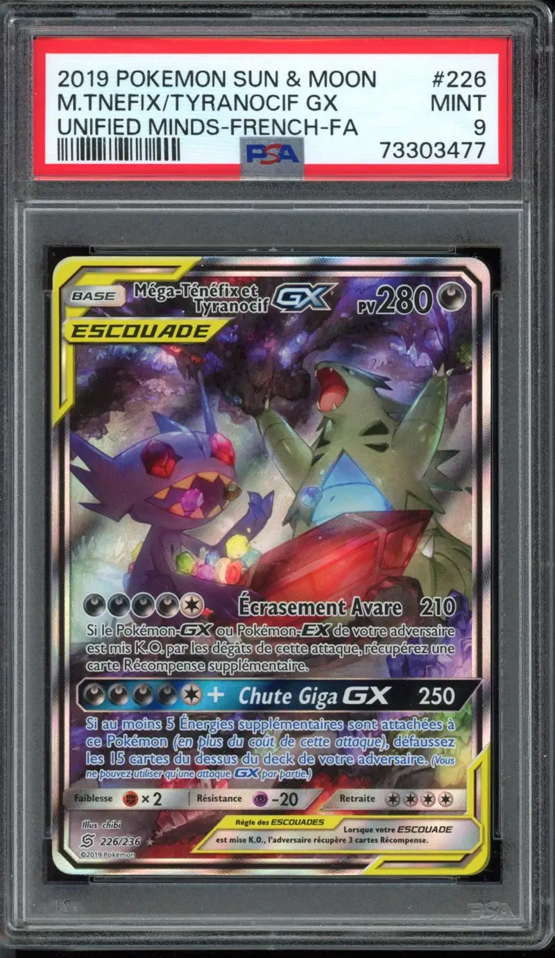 PSA 9 Méga-Ténéfix et Tyranocif Gx