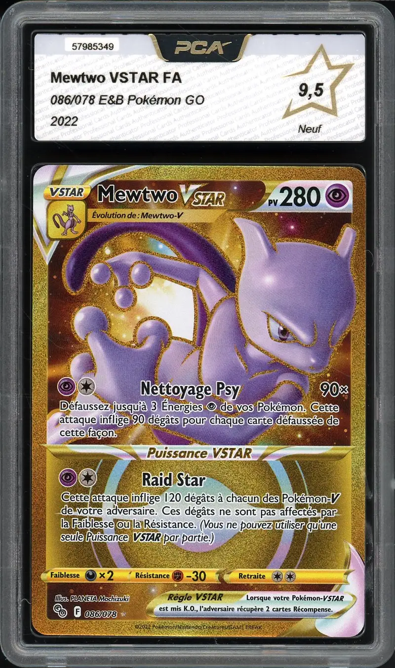PCA 9.5 Mewtwo VStar Gold