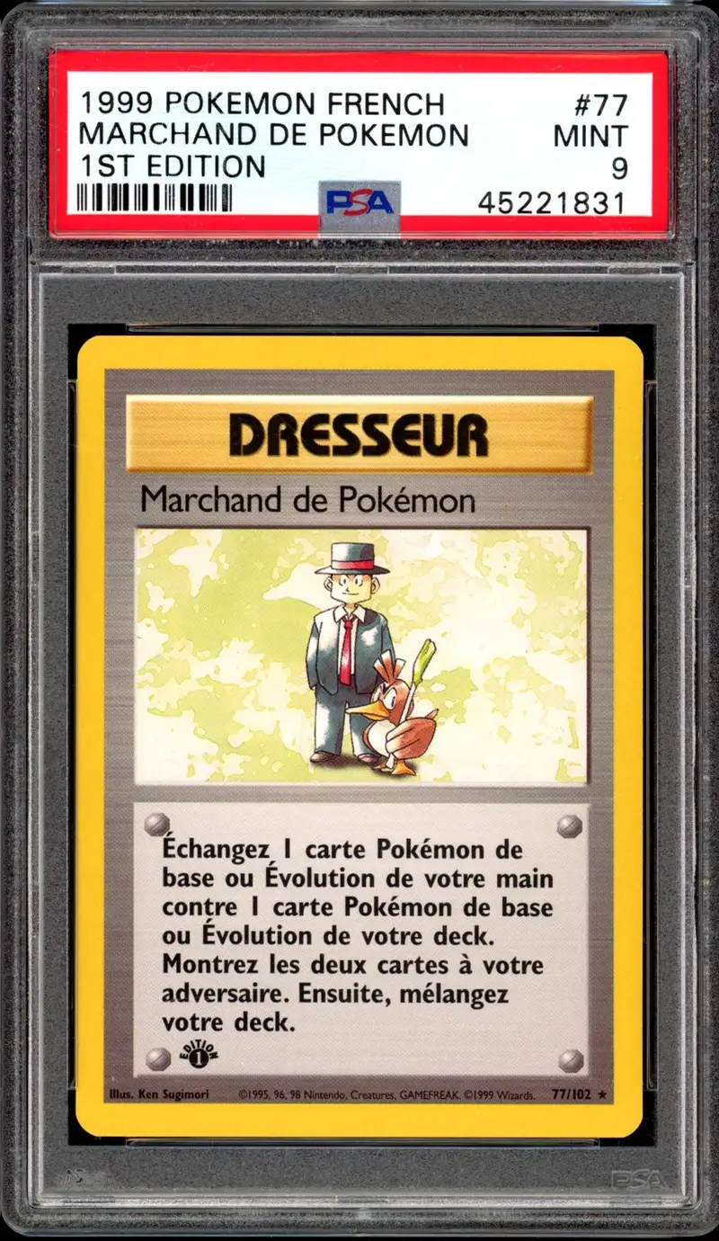 PSA 9 Marchand de Pokémon
