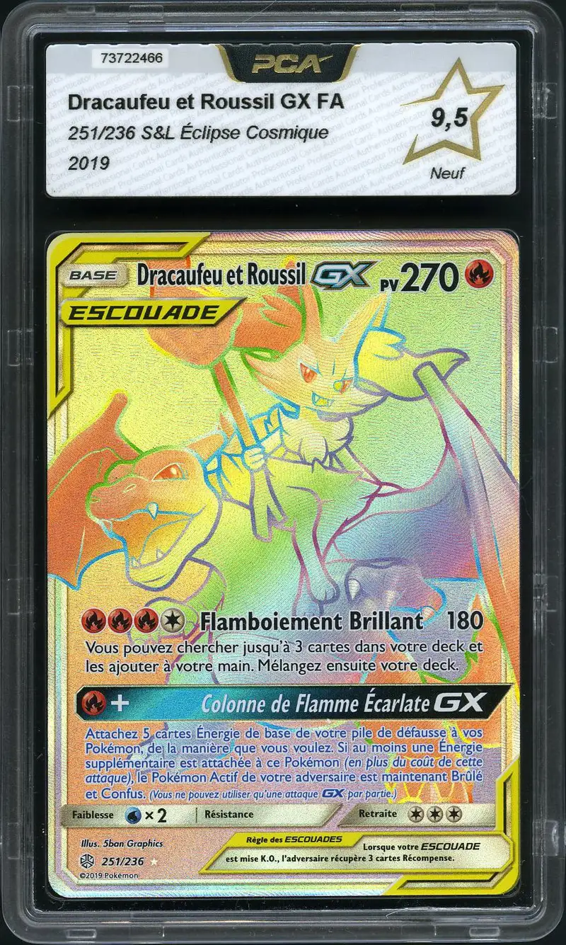 PCA 9.5 Dracaufeu et Roussil Gx Rainbow