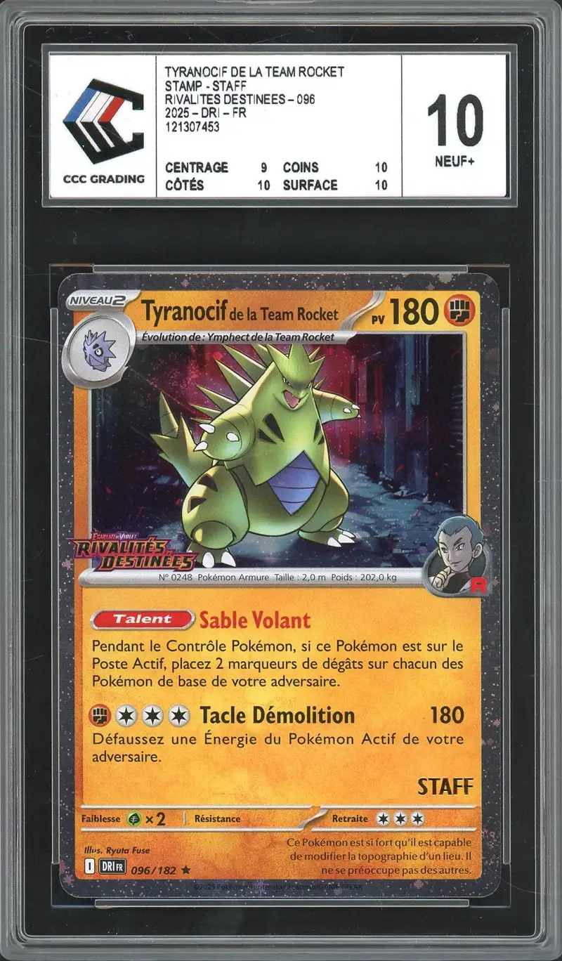 CCC 10 Tyranocif de la Team Rocket Prerelease Staff