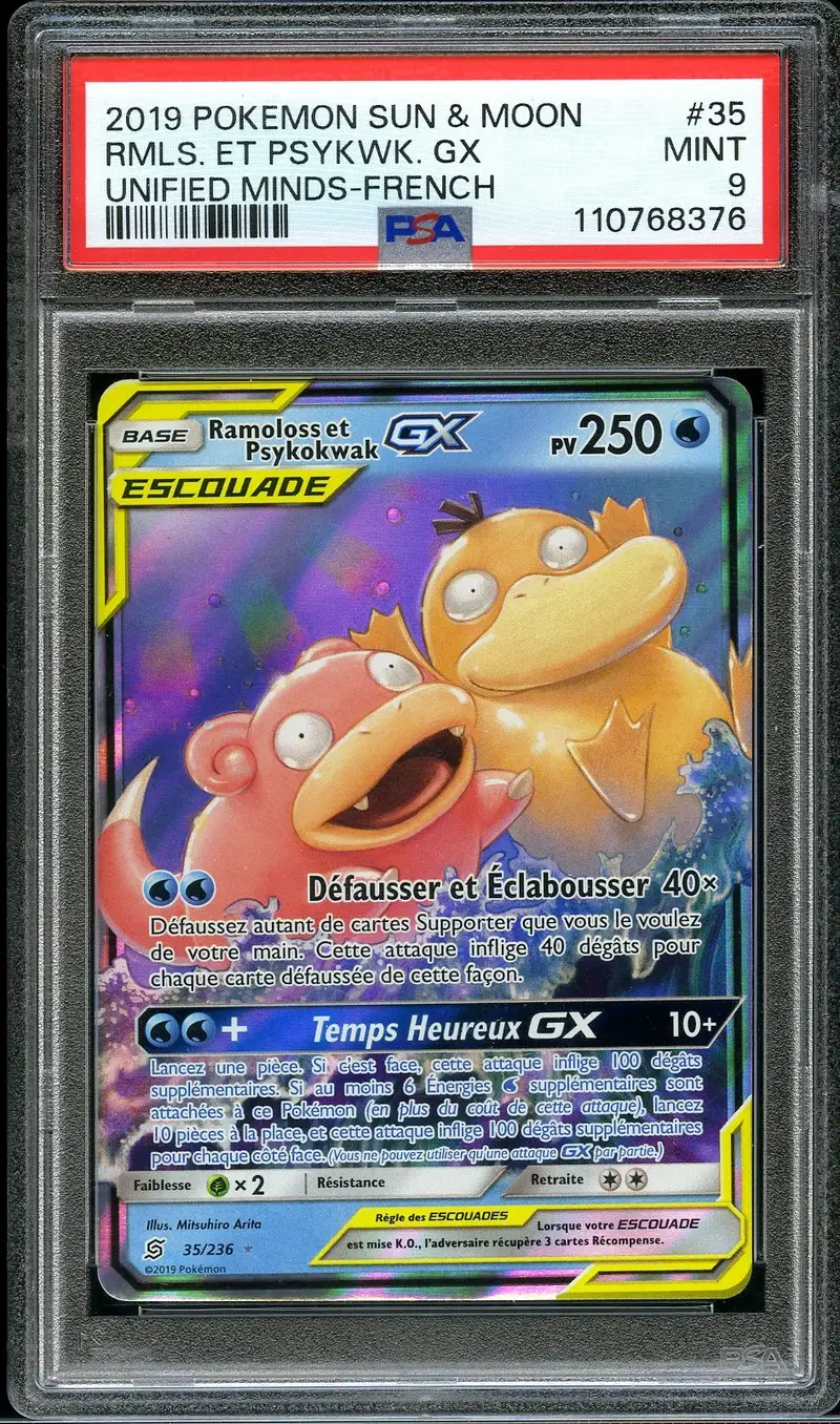 PSA 9 Ramoloss et Psykokwak Gx