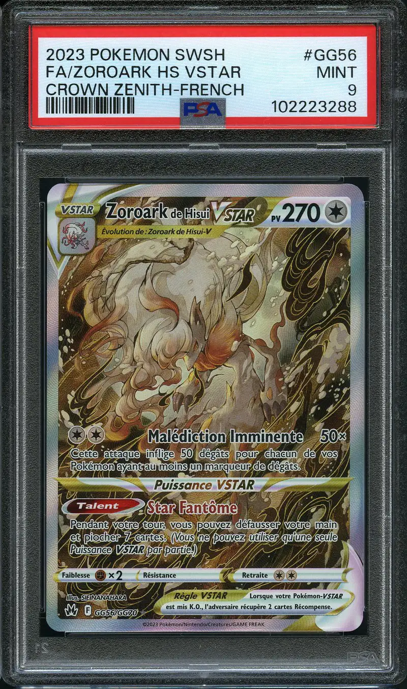 PSA 9 Zoroark de Hisui VStar
