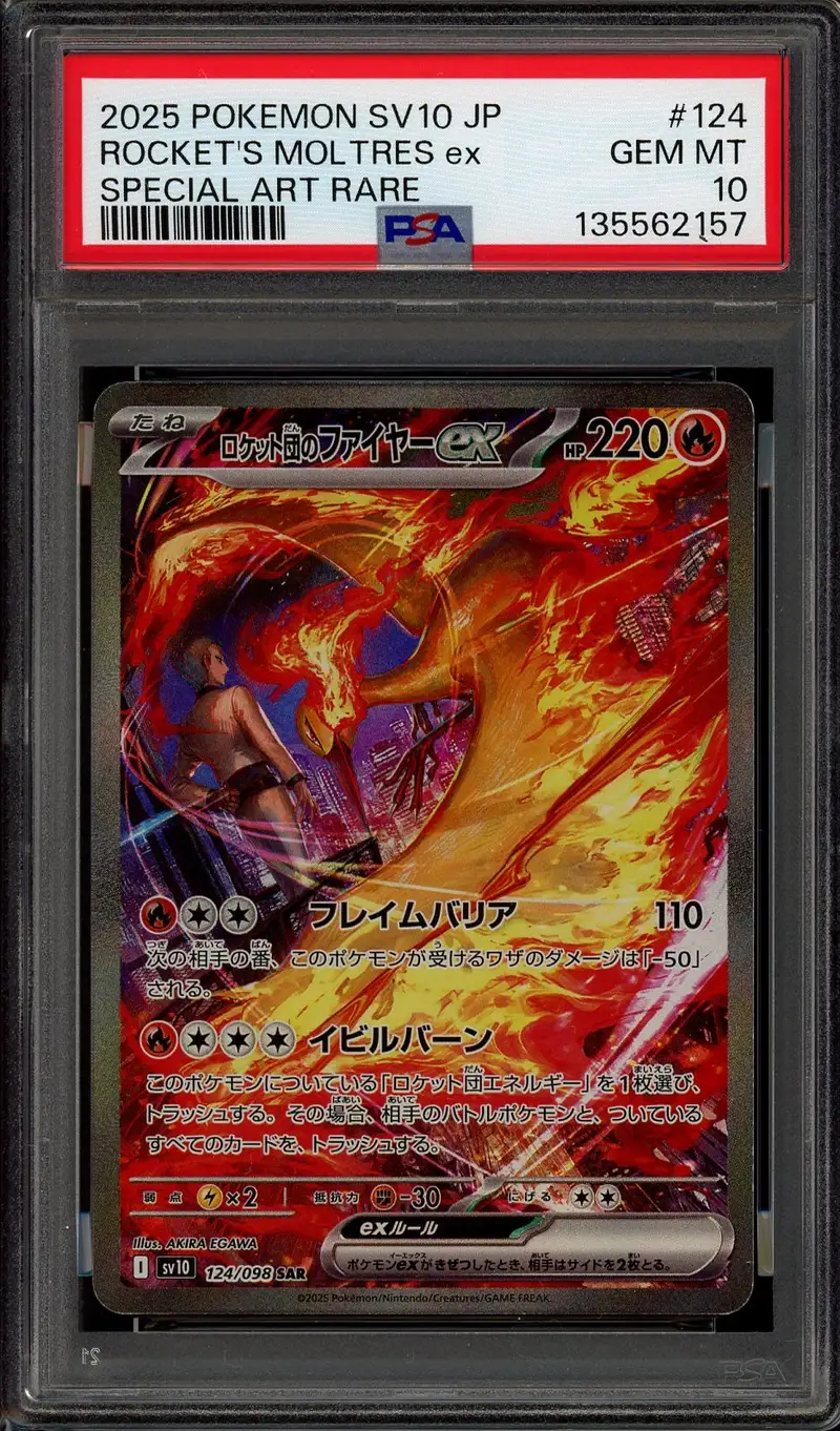PSA 10 Team Rocket's Moltres Ex