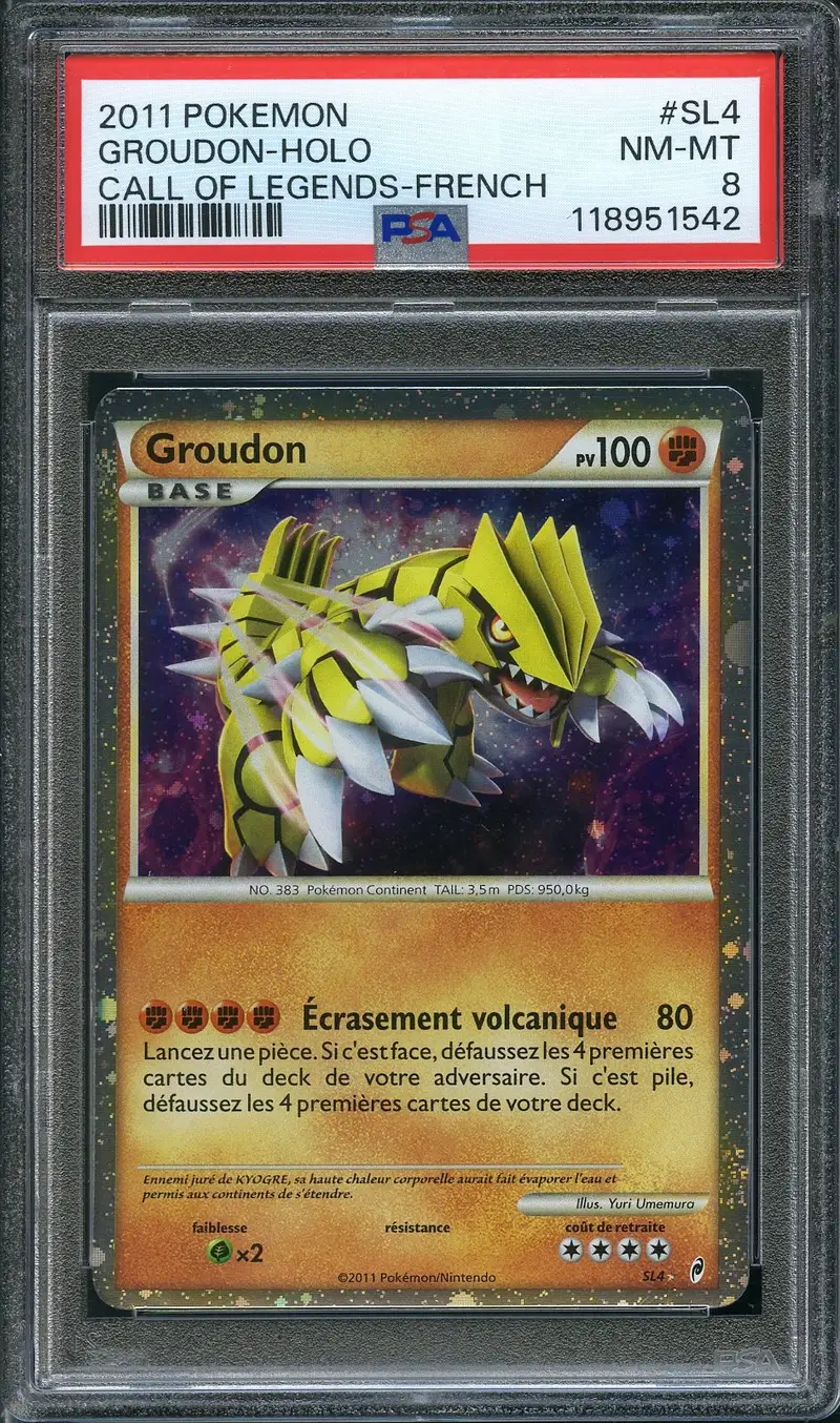 PSA 8 Groudon Holo