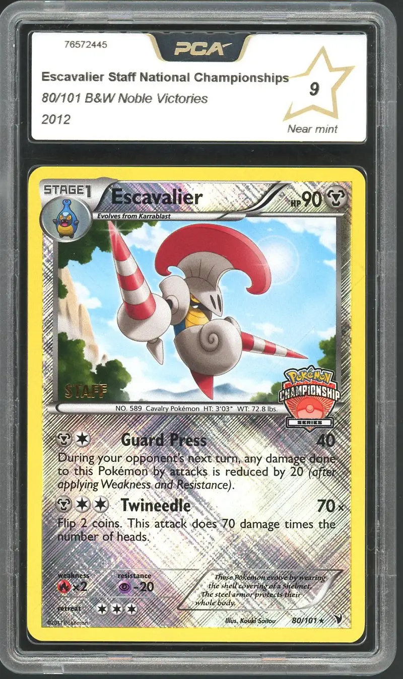 PCA 9 Escavalier Holo Prerelease Staff
