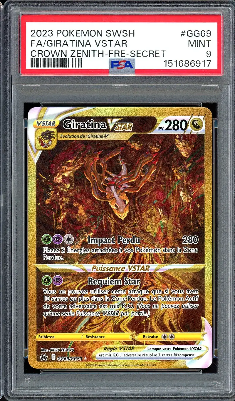 PSA 9 Giratina VStar Gold
