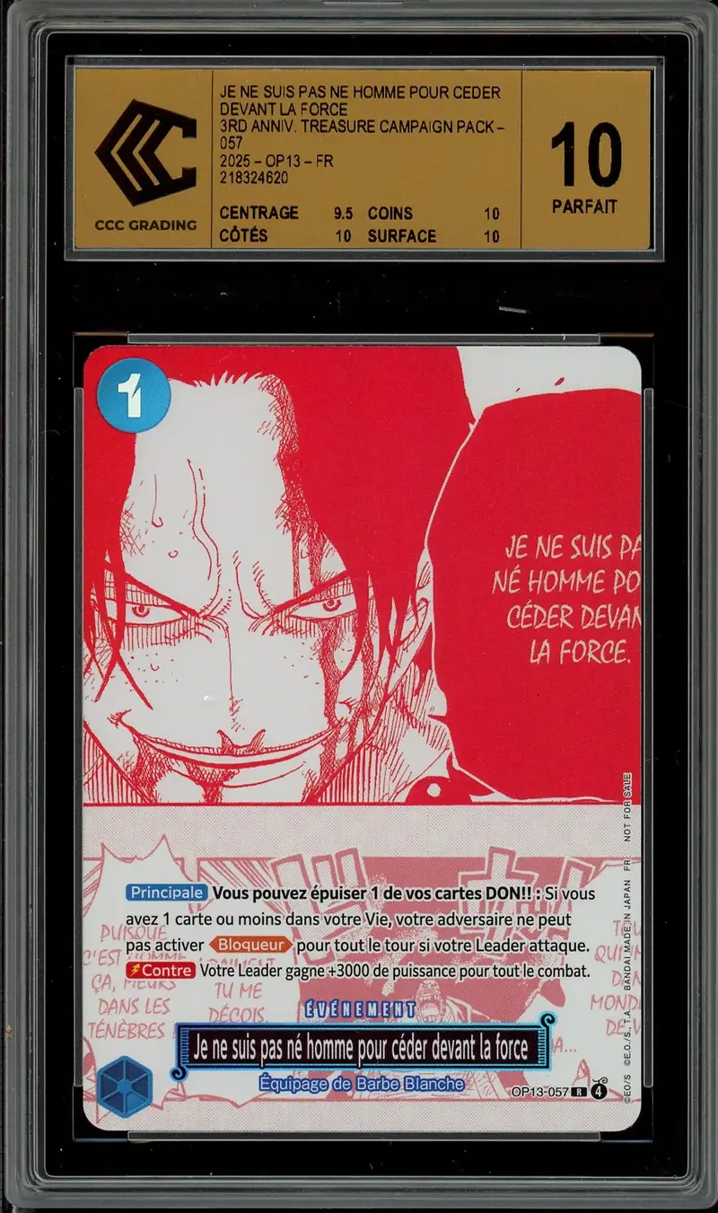 CCC 10 Je ne suis pas né homme pour céder devant la force
