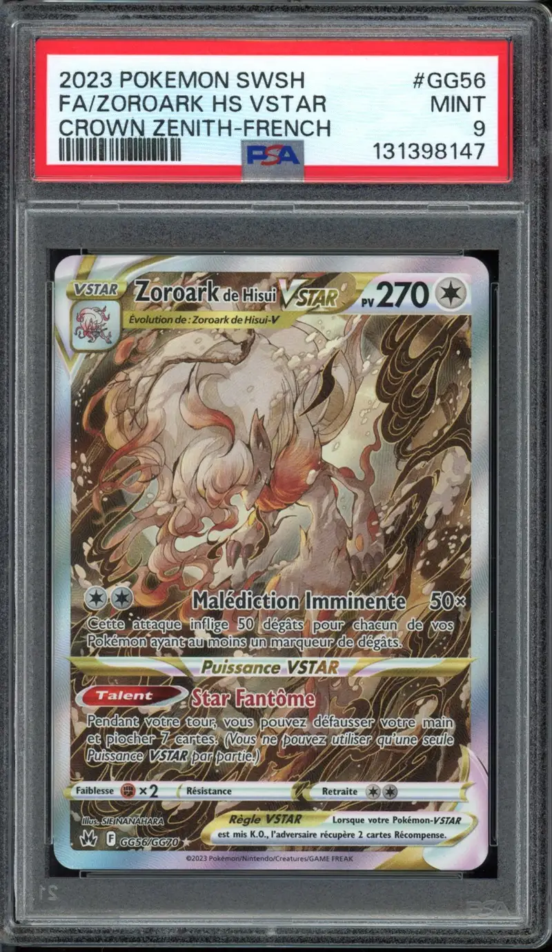 PSA 9 Zoroark de Hisui VStar