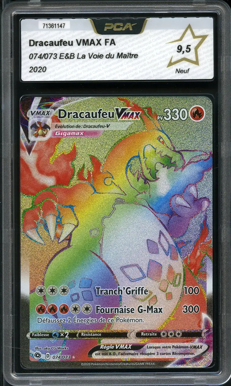 PCA 9.5 Dracaufeu VMax Rainbow