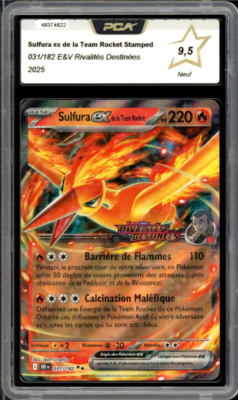 PCA 9.5 Sulfura Ex de la Team Rocket Stamp