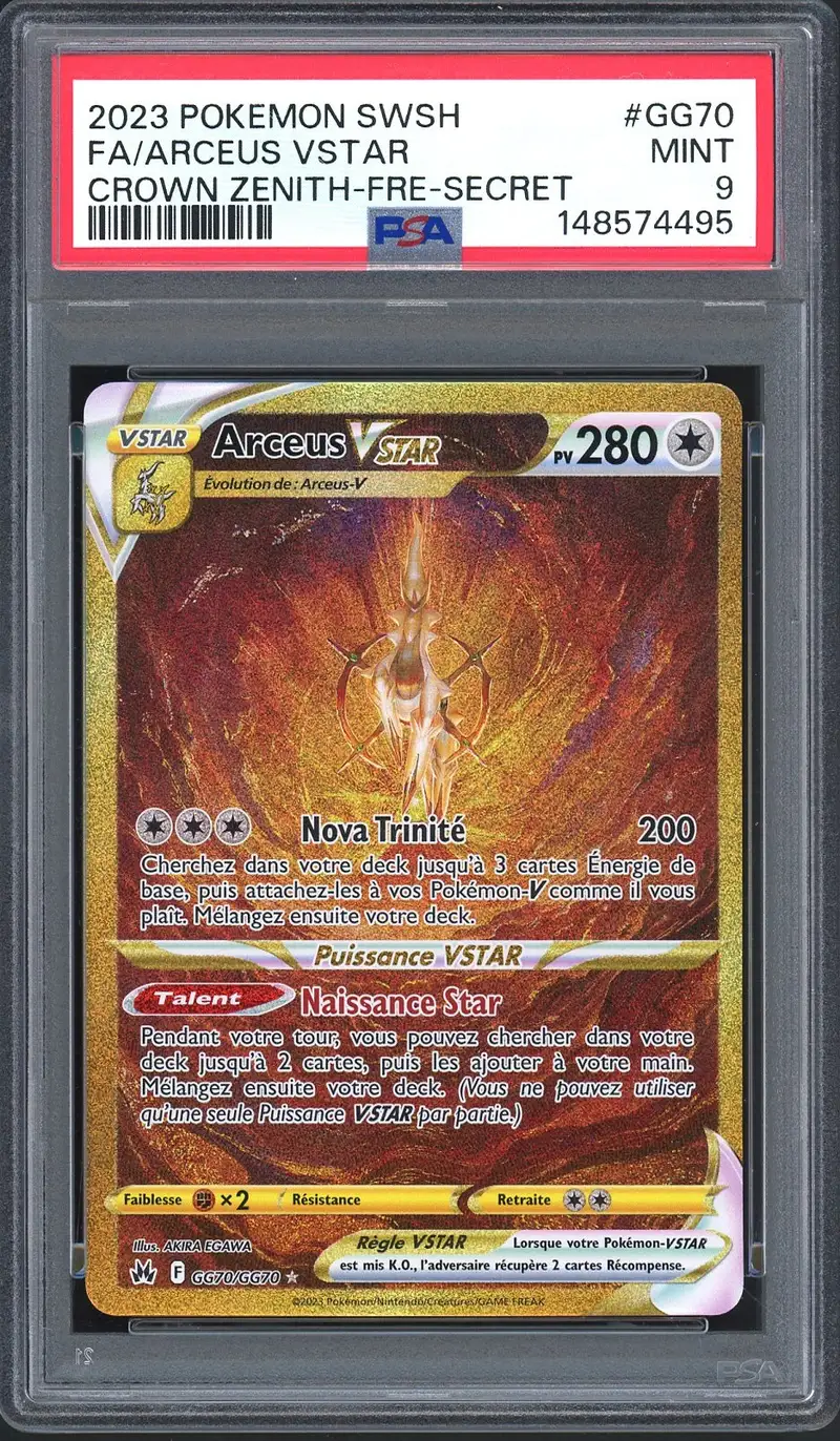 PSA 9 Arceus VStar Gold