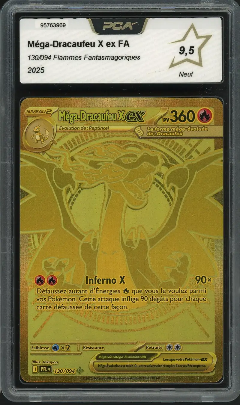 PCA 9.5 Méga-Dracaufeu X Ex Gold