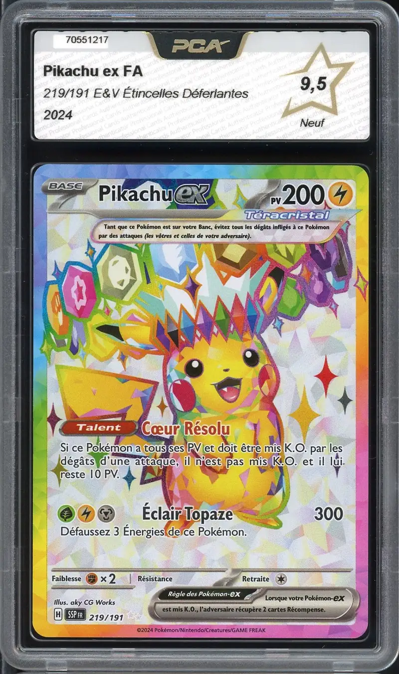 PCA 9.5 Pikachu Ex