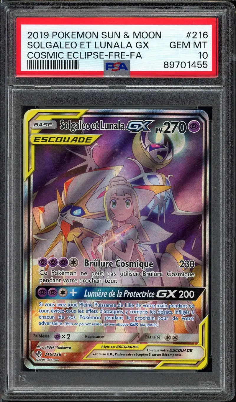PSA 10 Solgaleo et Lunala Gx